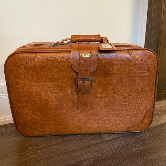 JETSTREAM vintage leather luggage 🧳 - Picture 1 of 6